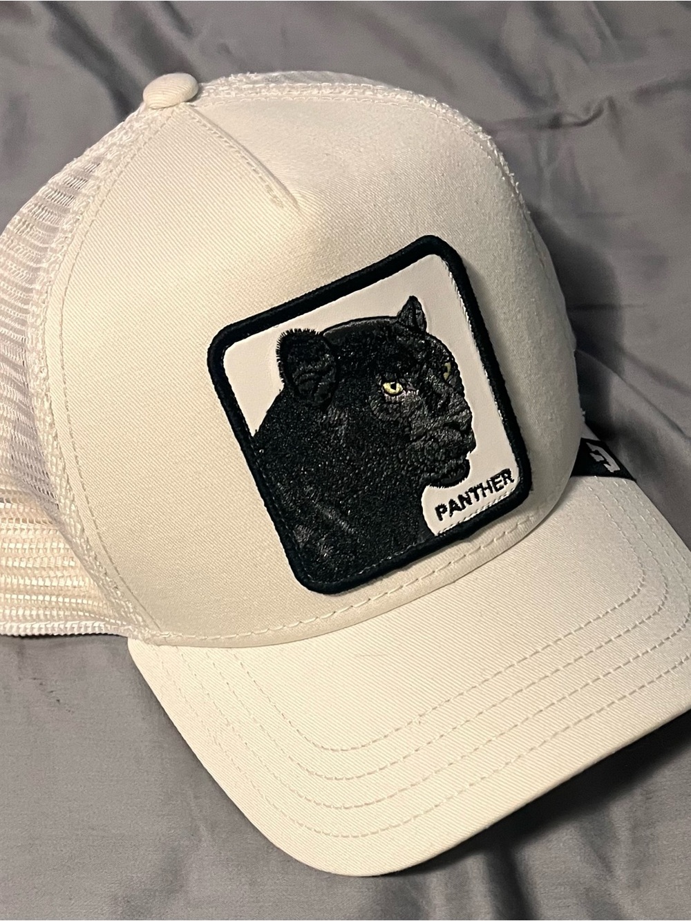 Panther Patch White Trucker Cap - Goorin Bros.